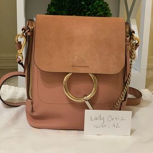 Authentic Small Chloe Faye Suede &Leather Backpack